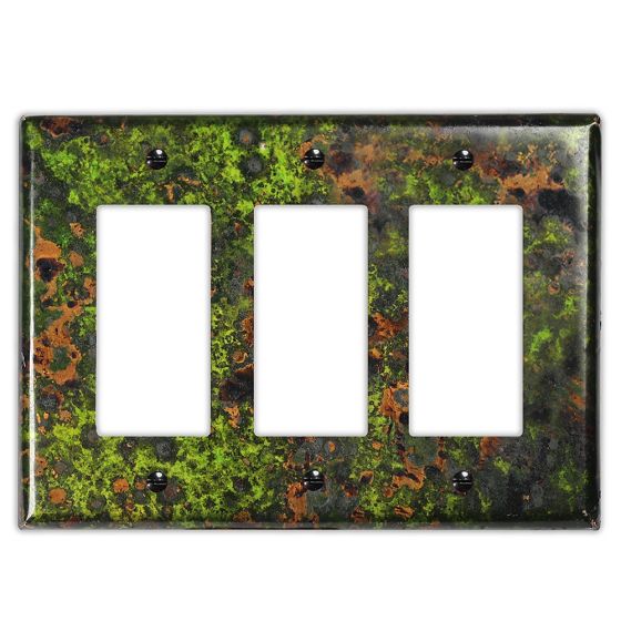 Irish Moss 3 Rocker/GFI Copper Switch Plate