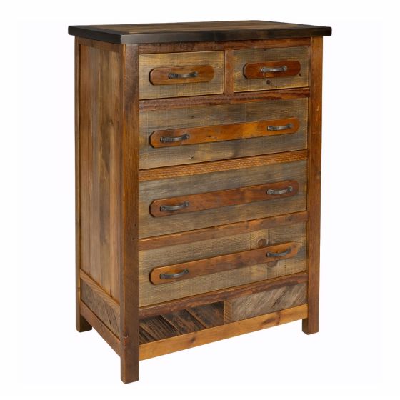JACKSON HOLE 5 DRAWER BARN WOOD CHEST
