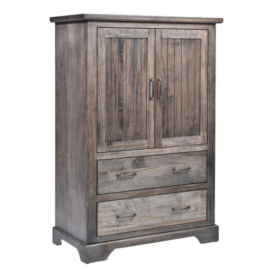 Kimberley Weathered Maple Armoire - Carbon Finish