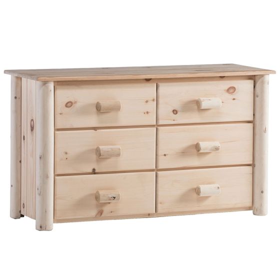 LAKELAND FRONTIER 6 DRAWER LOG DRESSER
