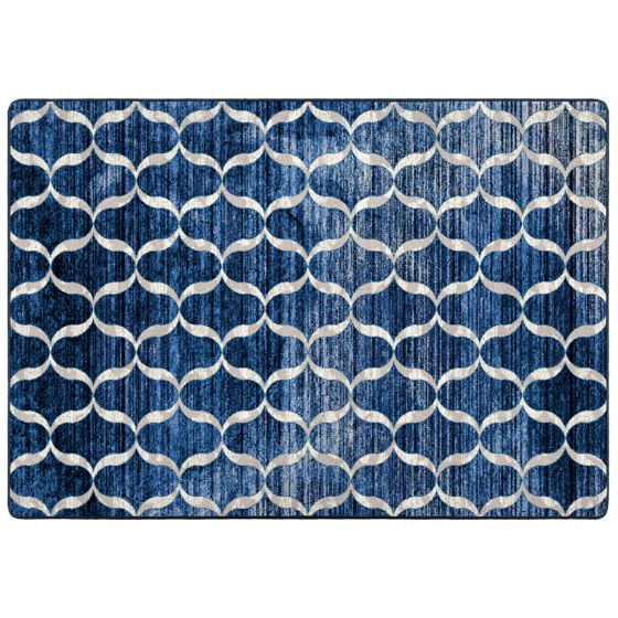 Lattice Blue Rug