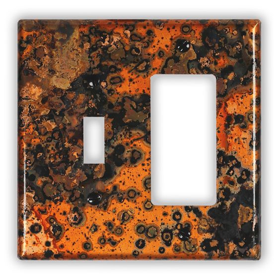 Leopard 1 Toggle 1 Rocker/GFI Copper Switch Plate