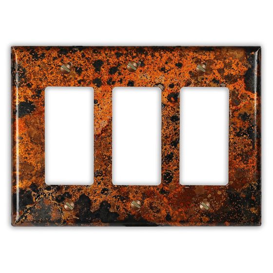 Leopard 3 Rocker/GFI Copper Switch Plate