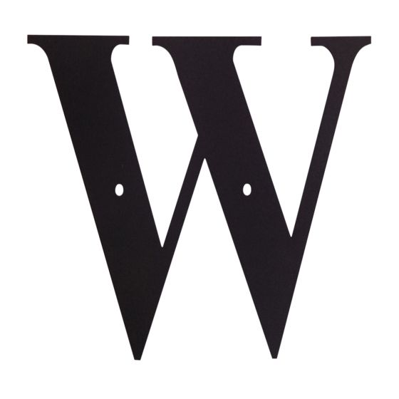 Wrought Iron House Letter W