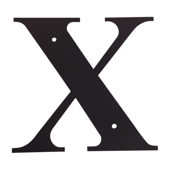Wrought Iron House Letter X