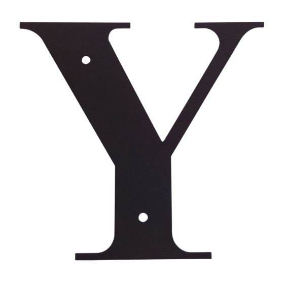 Wrought Iron House Letter Y