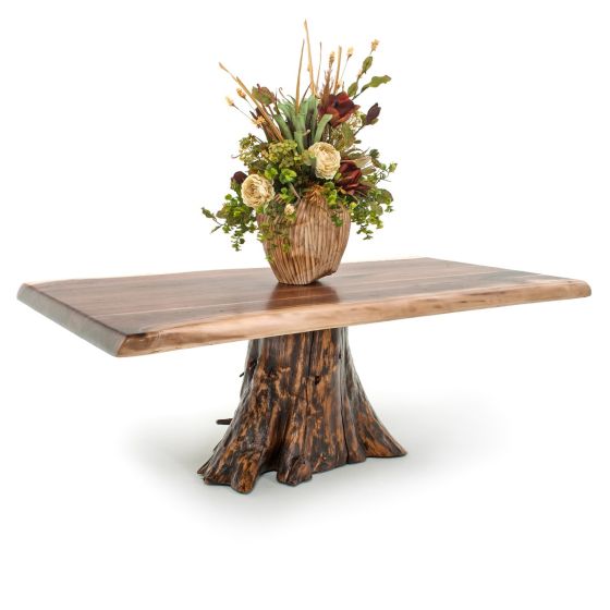 Live Edge Walnut & Cedar Stump Coffee Table