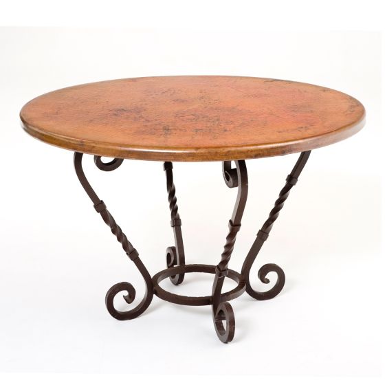 Margarita Hammered Copper Dining Table