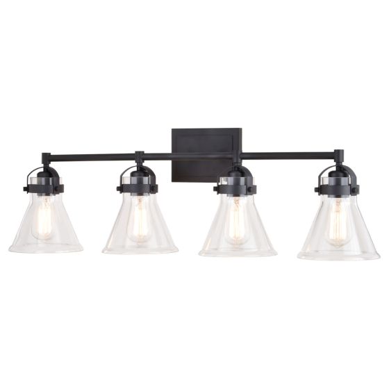 Mason 4-Light Charcoal Black Vanity Light