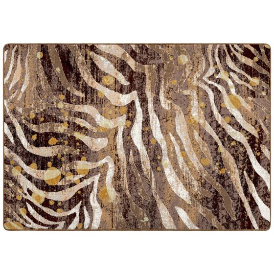Modern Zebra Rug - Gold Splash