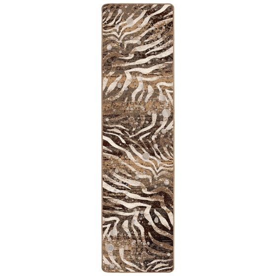 Modern Zebra Rug - Silver Splash
