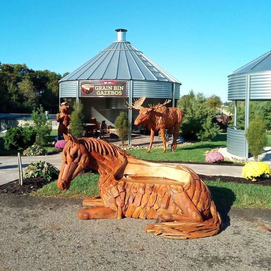 Driftwood Horse Bench with Custom Outdoor Finish