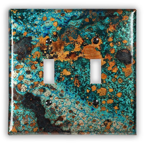 Mystic Topaz 2 Toggle Copper Switch Plate