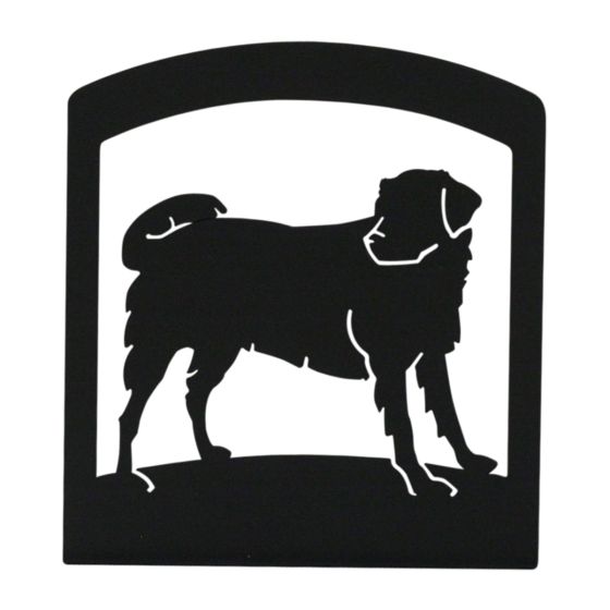 Wrought Iron Dog Napkin Holder