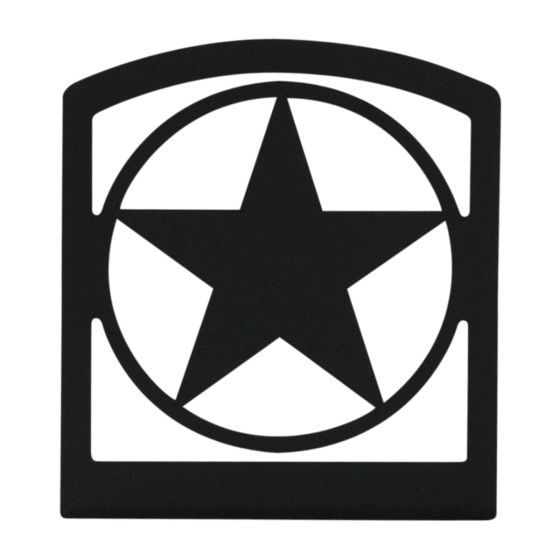 Wrought Iron Western Star Napkin Holder