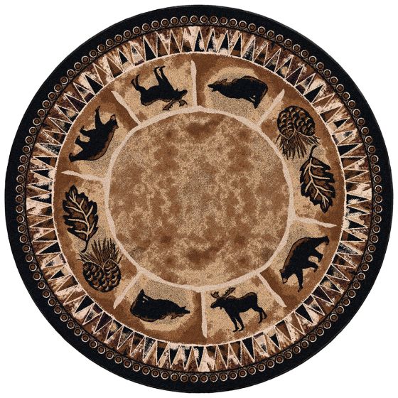Northern Wildlife Area Rug - Brown Shades