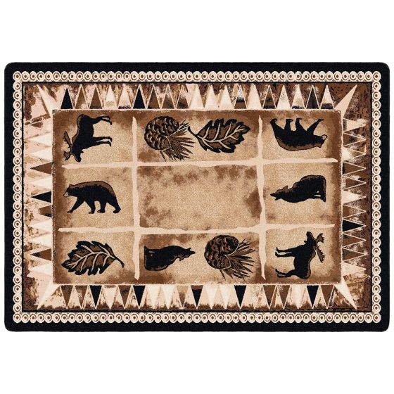 Northern Wildlife Entry Rug - Brown Shades