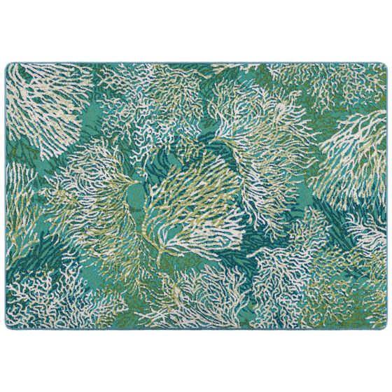 Oceanic Blooms Entry Rug - Aqua