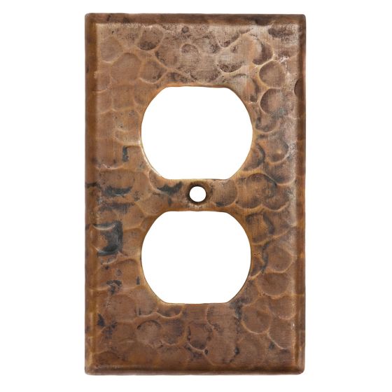 Oil Rubbed Bronze Hammered Copper Outlet Wall Plate Cover