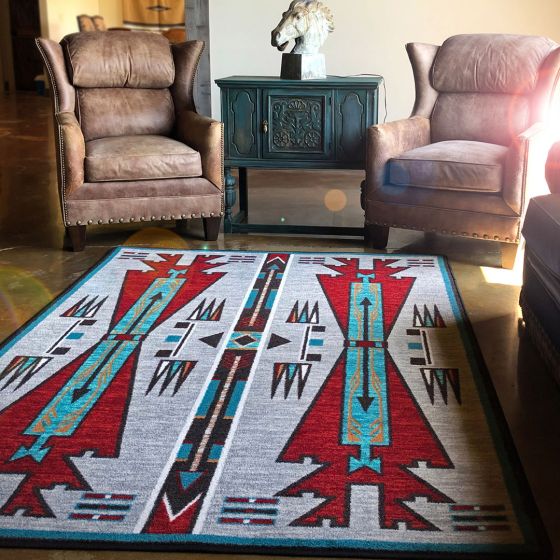 Horse Thieves Rug - Electric