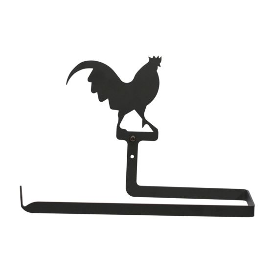 Wrought Iron Rooster Paper Towel Holder