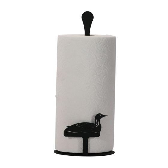 Wrought Iron Loon Paper Towel Stand
