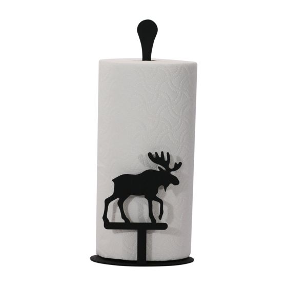 Wrought Iron Moose Paper Towel Stand