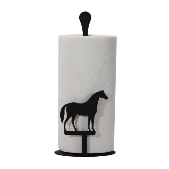 Wrought Iron Horse Paper Towel Stand