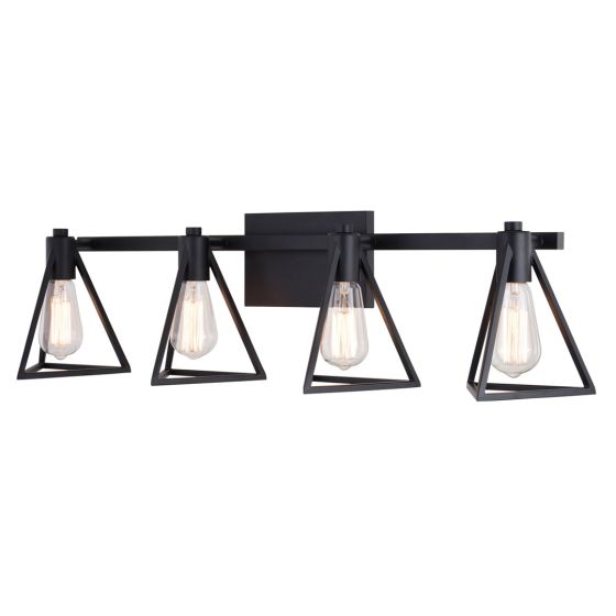 Ravenna 4-Light Matte Black Vanity Light