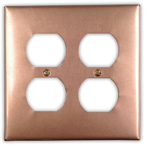 Raw Copper 2 Outlet Copper Switch Plate