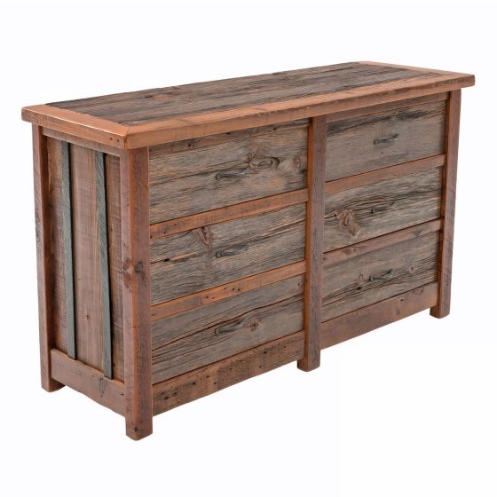 RECLAIMED HERITAGE RICHLAND 6 DRAWER BARN WOOD DRESSER