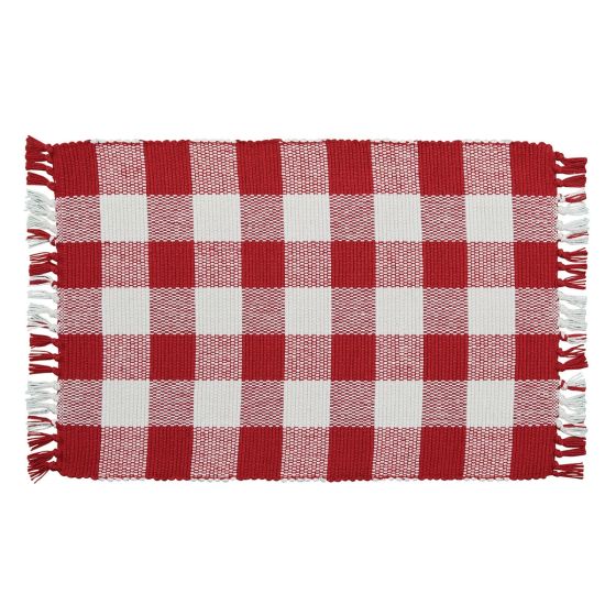 Red & Cream Checkered Placemats