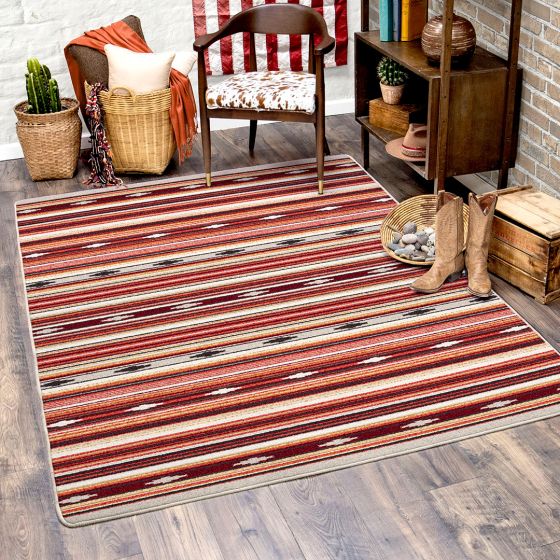 Remington Stripe Rug - Red Multi