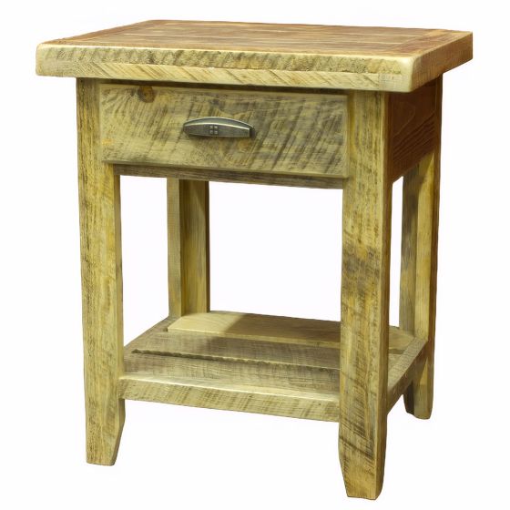 Rural Root 1 Drawer Weathered Wood Nightstand