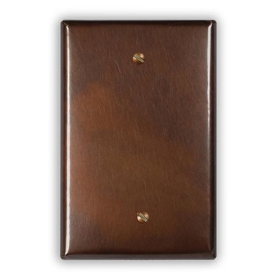 Rustic 1 Blank Copper Switch Plate
