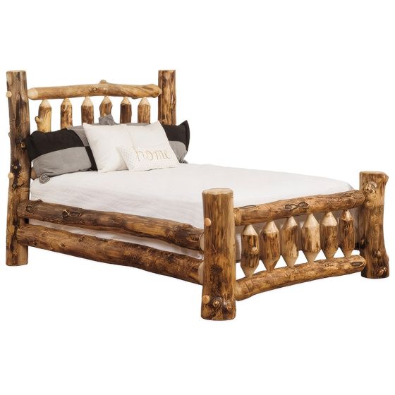 Rustic Colorado Aspen Log Bed