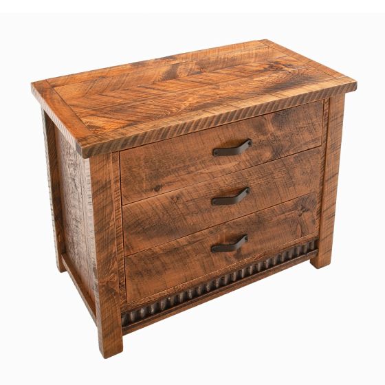 Rustic Corrugated 3 Drawer Barnwood Chest
