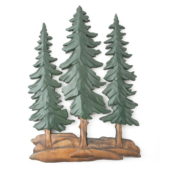 Rustic Pine Forest Wood Wall Art
