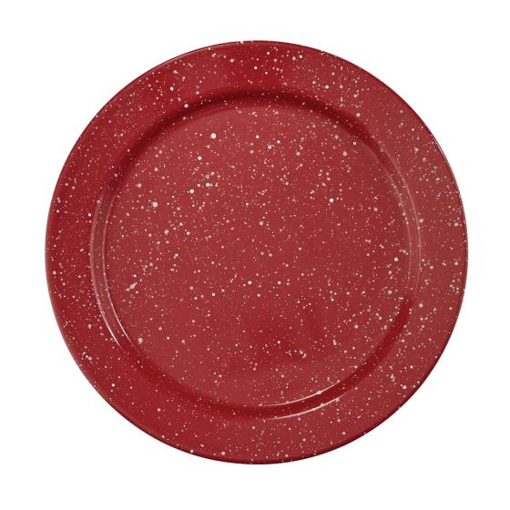 Rustic Red Granite Enamel Dinner Plate