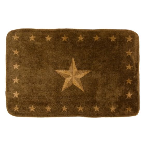 Rustic Star Rug - Dark Chocolate