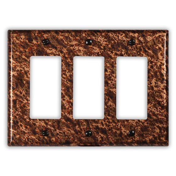 Sandstorm 3 Rocker/GFI Copper Switch Plate