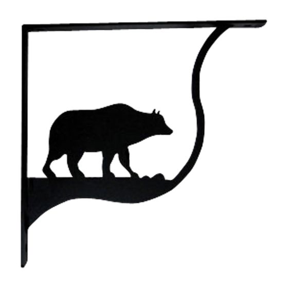 Wrought Iron Bear Shelf Brackets