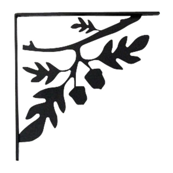 Wrought Iron Acorn Shelf Brackets