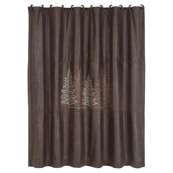 Clearwater faux leather shower curtain