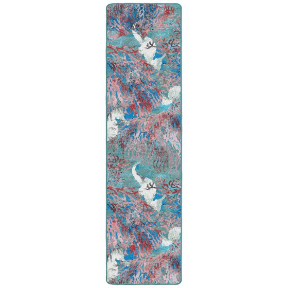 Sea Horse Runner Rug - Aqua