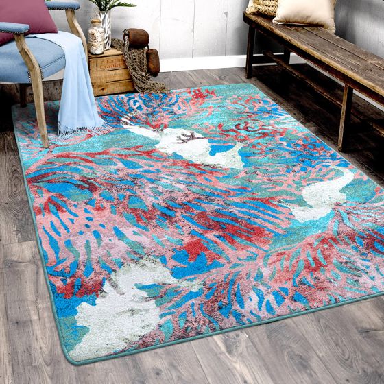 Sea Horse Rug - Aqua