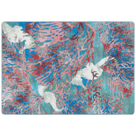 Sea Horse Entry Rug - Aqua