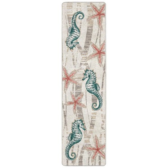 Seaweed Seahorse Rug - Mineral