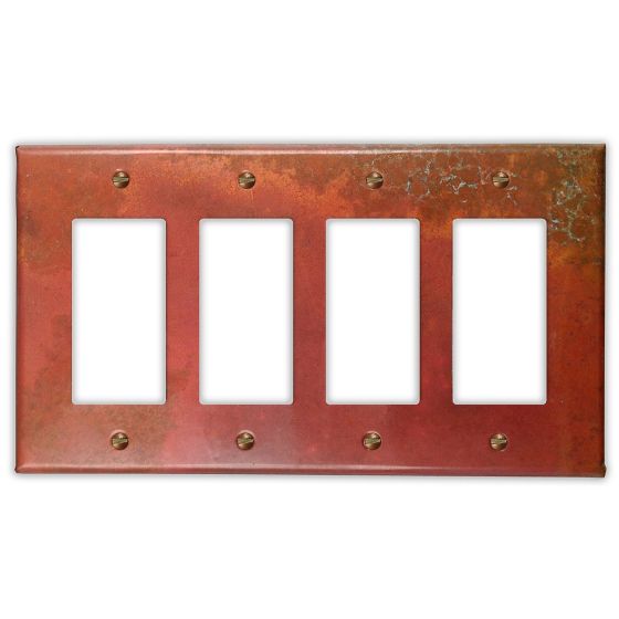 Sierra 4 Toggle Copper Switch Plate