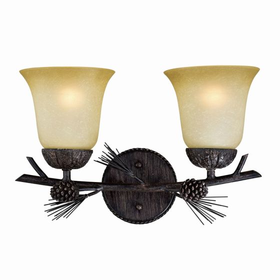 Akron 4-Light Oil Rubbed Bronze and Matte White Vanity Light